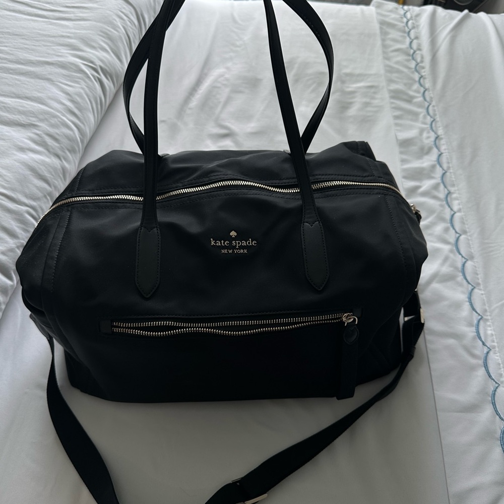 Kate Spade Chelsea Nylon Weekender in Black